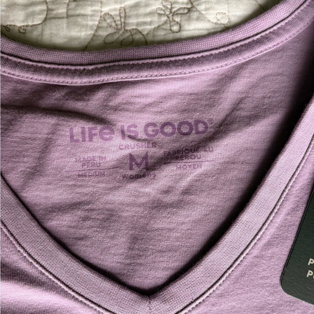 Longsleeve Adirondack Crusher Tee by Life is Good—Lilac - Picture 3 of 6